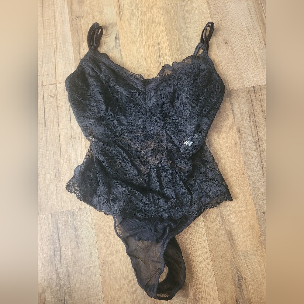 Forever21 Black Lace Bodysuit Lingerie